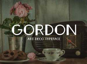 无衬线艺术字体 Gordon – Art Deco Typeface