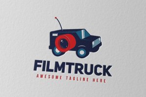 电影卡车影院标志Logo设计模板 Filmtruck Logo