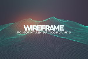 50张山脉线框背景 50 Mountain Wireframe Backgrounds