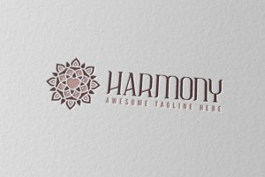 曼陀罗花图形Logo设计模板v2 Harmony Logo 2