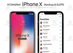 拟物和扁平风 iPhone X 样机模板 Free Apple iPhone X Mockup Ai & EPS [AI, EPS]