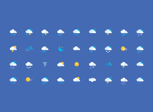 完整精美的天气图标集 Free Weather Icons