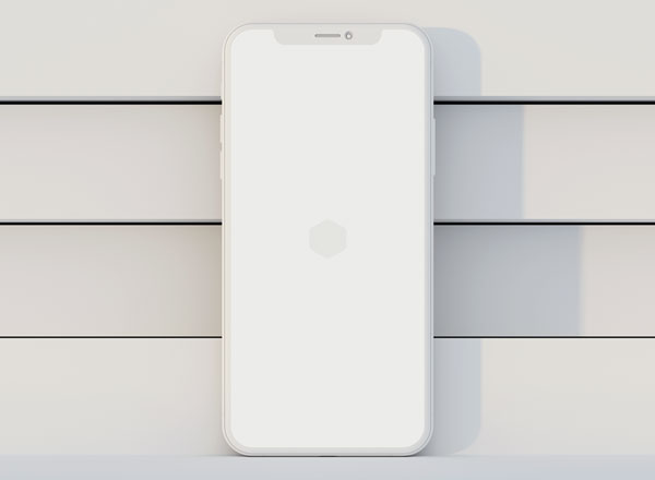 高品质的正面iPhone X白色+黑色展示模型Mockups下载[PSD]