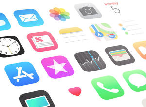 最新iPhone系统iOS 11版本的Sketch图标集 iOS 11 App Icons Sketch Freebie
