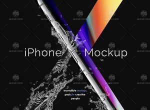 小咖下午茶：一流质感高逼格的iPhone X展示模型Mockups下载[PSD]