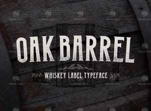 老式衬线字体 Oak Barrel – Whiskey Label Font