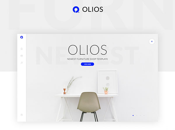 酷并简约的电商站点免费PSD模板 Olios PSD Template Free!