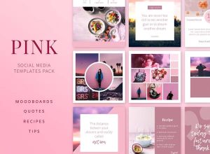 小咖下午茶：适合女生的的粉色系广告图模版打包下载[PSD]