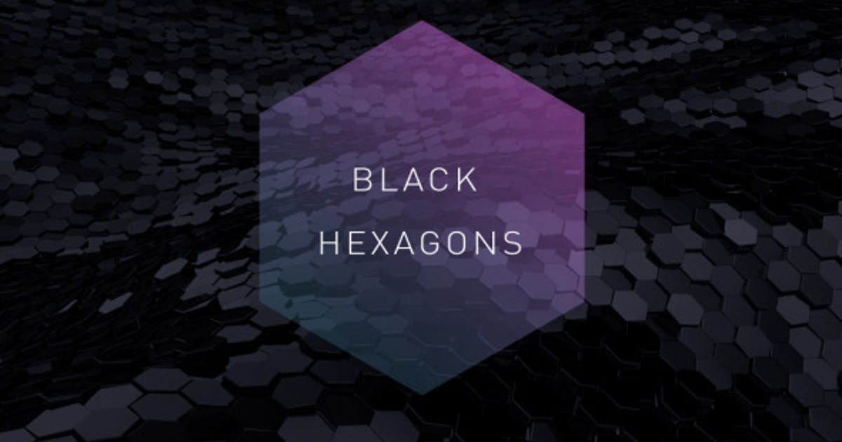 黑色六边形高清背景视频素材 Black Hexagons