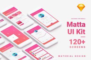 基于谷歌移动应用设计标准的UI套件 Matta – Material Design Mobile UI Kit