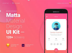 符合 Google 设计标准的通用 APP UI 套件 Material Design Mobile UI Kit