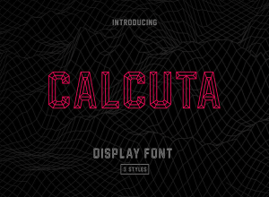个性线框字体 Calcuta (Font Layer)&Bonus