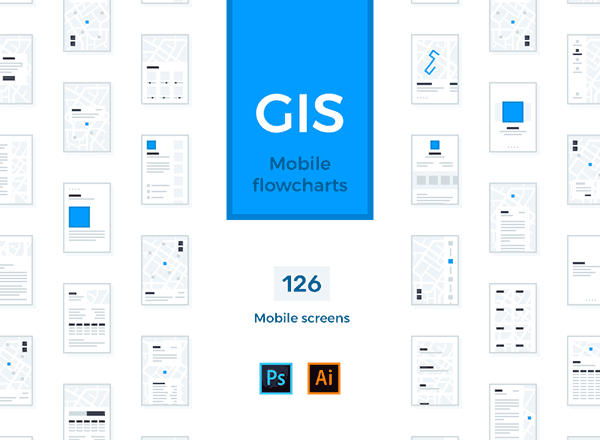 手机端原型示意图集 GIS Mobile Flowcharts