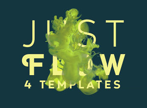 独特艺术效果PSD模板 Just Flow – 4 PSD Templates