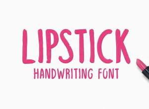 唇膏笔迹手写字体 Lipstick Handwriting Font