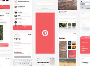 图钉APP对于iPhone X流海解决方案 Pinterest iPhone X Concept Sketch Freebie [Sketch]