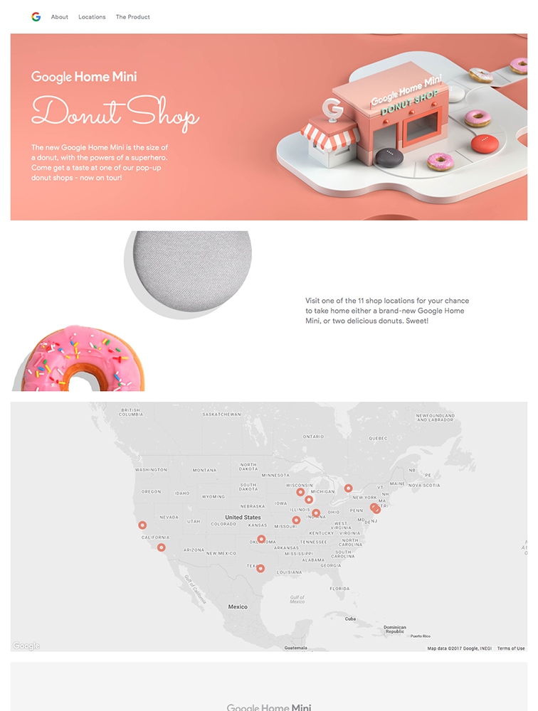 Google Home Mini Donut Shop