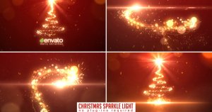 闪耀散景粒子圣诞节ae视频模板 Christmas Sparkle Light