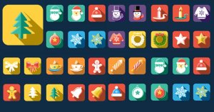 40枚圣诞节和新年主题动态图标 40 Animated Christmas and New Year Icons