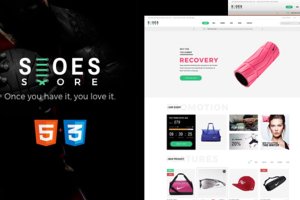 鞋帽运动装备电商网站HTML模板 Shoes – eCommerce HTML5 Template
