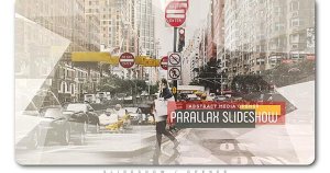 繁华城市抽象视差幻灯片视频AE素材 Abstract Parallax Slideshow / Opener