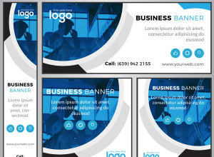 商务、市场合作主题广告 Banner 模板 Corporate Web Banner Collection