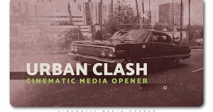 城镇街头嘻哈风电影开场AE视频素材 Urban Clash Cinematic Media Opener