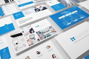 IT信息技术支持PPT幻灯片模板 IT Support Powerpoint Template
