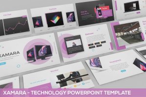 互联网IT初创企业演示PPT模板 XAMARA – Technology Powerpoint Template