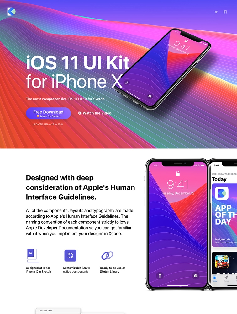 iOS 11 UI Kit for Sketch