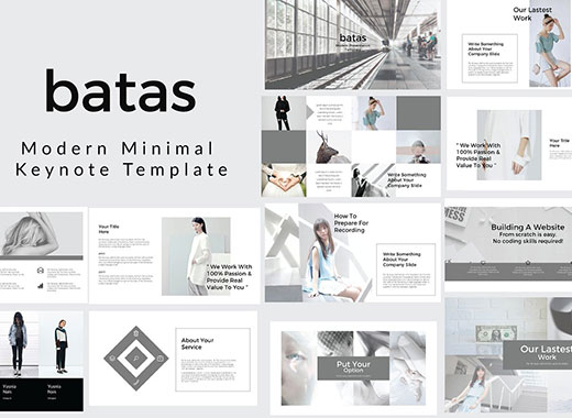 Batas – 超现代的极简主义商业化keynote幻灯片模板下载[key]