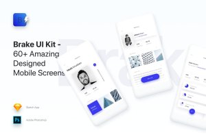 Material Design设计规范iOS应用UI设计套件 Brake UI Kit