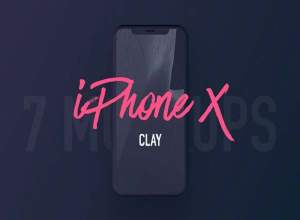 小咖下午茶：7款最受欢迎的iPhone X Clay模型 Mockups