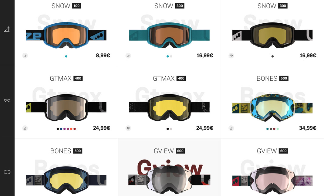 Wed\'ze Ski Goggles Collection