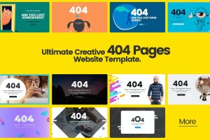 终极网站创意404页面设计PSD模板合集v1 Ultimate Creative 404 Pages Website Template