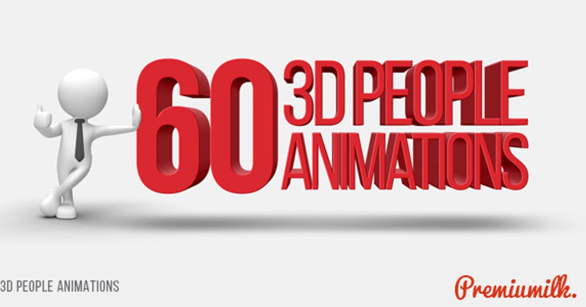 3D卡通人物动态视频AE模板 3D People Animations