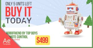 圣诞节礼品玩具大特卖折扣销售动画视频AE模板 Christmas Sale