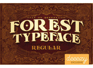 一款复古森林主题字体 Forest Regular Font