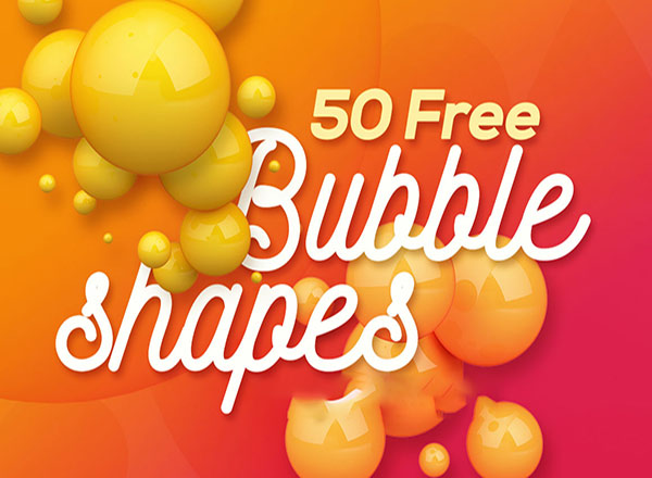 50个3D彩色气泡 Free Colorfull 3D Bubbles