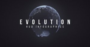 现代科技HUD信息图表动画AE模板 Evolution HUD Infographic