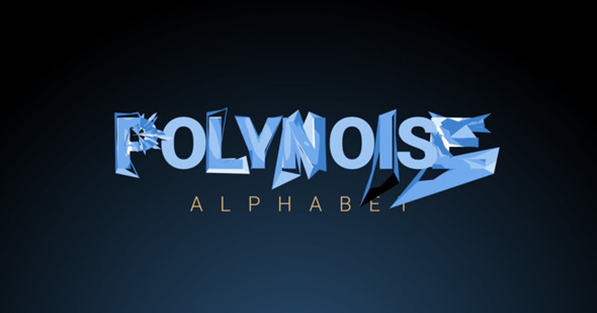 多边形变形动画字体字幕AE模板 PolyNoise Alphabet – Animated Typeface