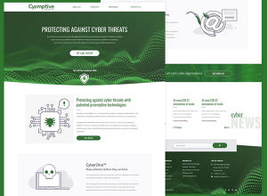 创新科技主题绿色系网站模板