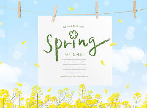 10个韩国清新春天夏天海报传单DM设计模板
