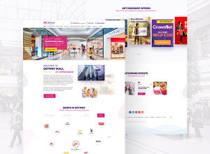 购物中心官网网站模板 Shopping Mall Landing Page Website Template