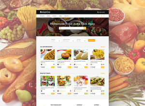 食物APP网站主页模版 Food App Website – Landing Page Template