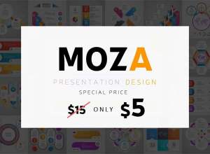 简约、时尚的MOZA – Powerpoint模板