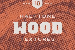 木纹半色调纹理设计素材合集 Wood Halftone Textures