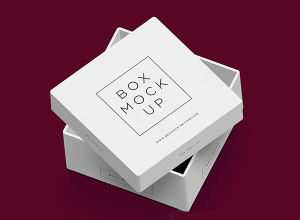 白色包装盒子Mockup Free PSD Packaging Box Mockup