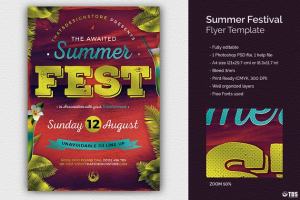夏日节日传单PSD模板 Summer Festival Flyer PSD