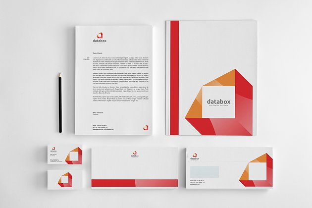 企业标识常规印刷品设计模板 Databox-Corporate Identity